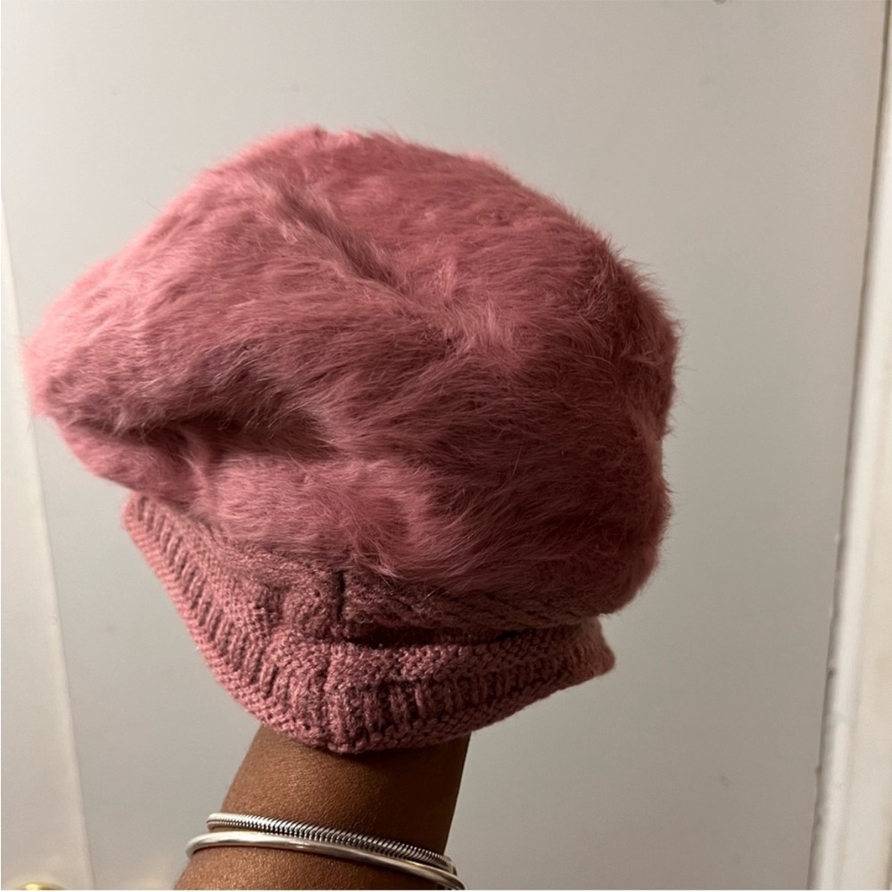 UGG Women's Pink Fuzzy Hat - Picture 2 of 3